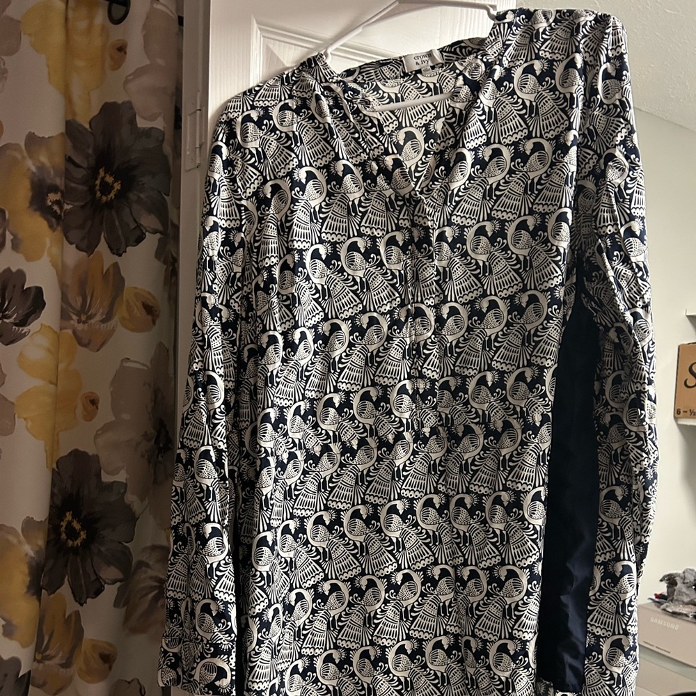 Crown and Ivy Women’s Size 14 Bohemian Peacock Tunic Top